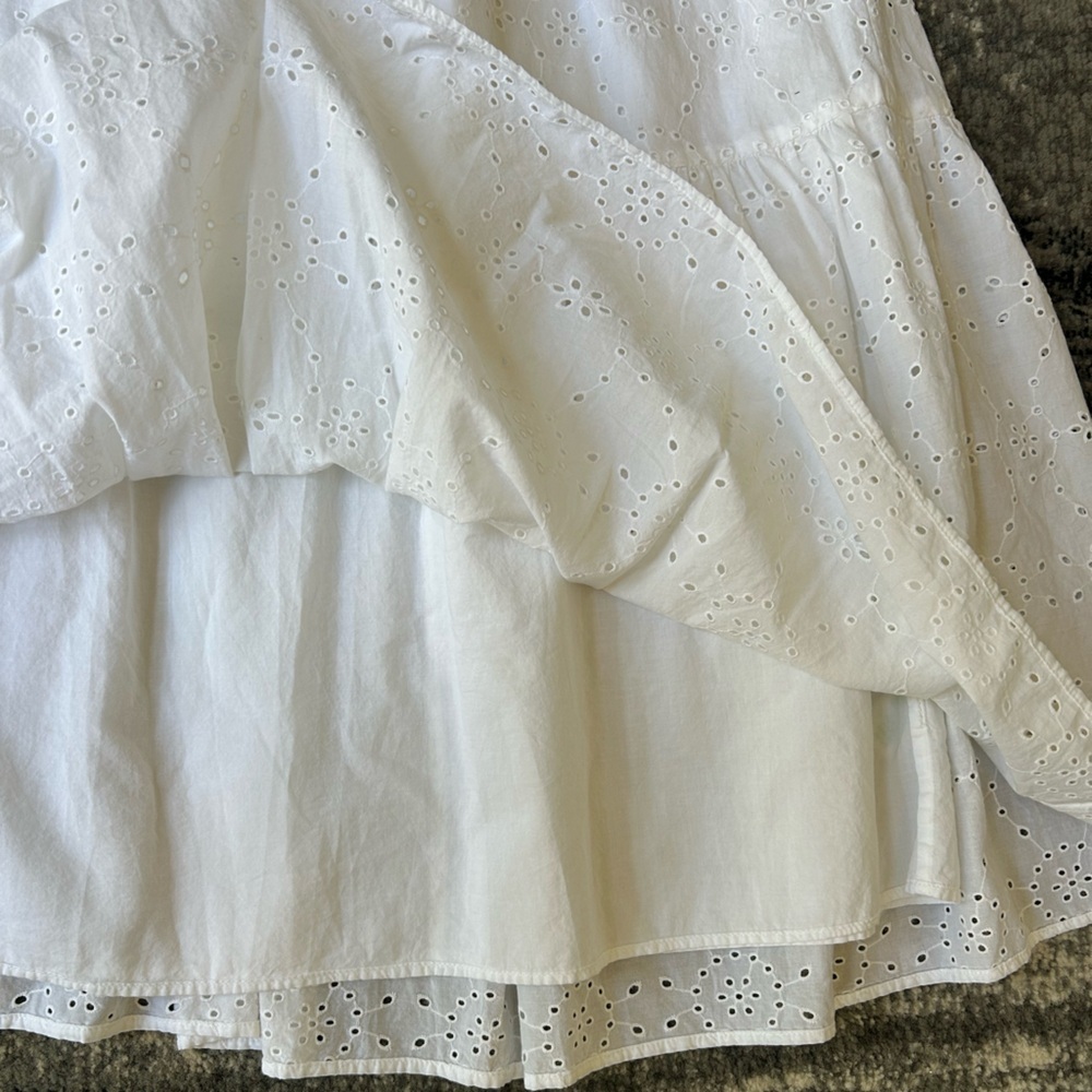 LILLY PULITZER Nikole Strapless Midi White Eyelet Dress - Picture 6 of 12